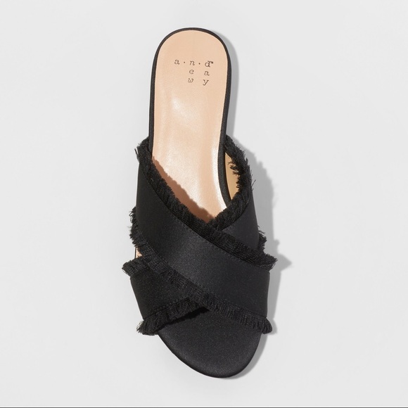 Women's Sephorie Satin Frayed Crossband Slide - Picture 4 of 7